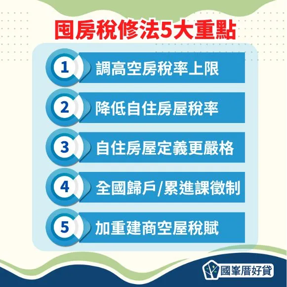 囤房稅修法5大重點