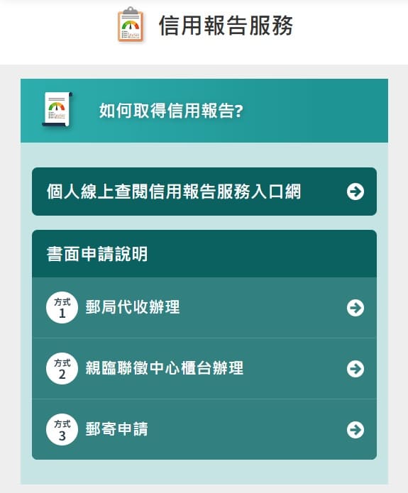 JCIC信用報告服務