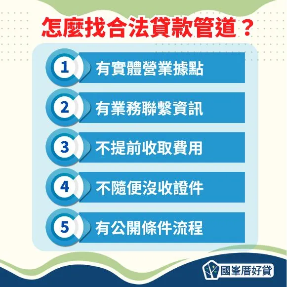 怎麼找合法貸款管道