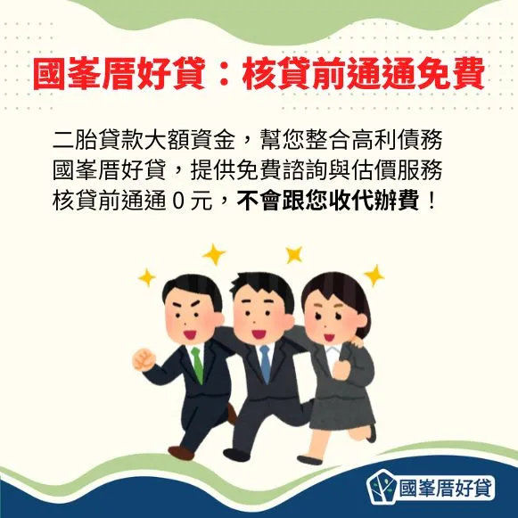 國峯厝好貸核貸前通通免費